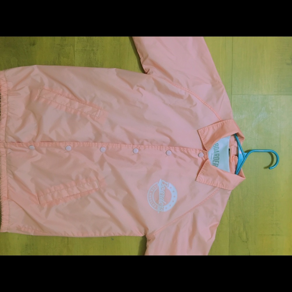 Pink boarders windbreaker